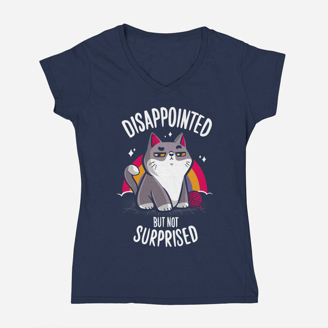 Disappointed but not Surprised-womens v-neck tee-typhoonic