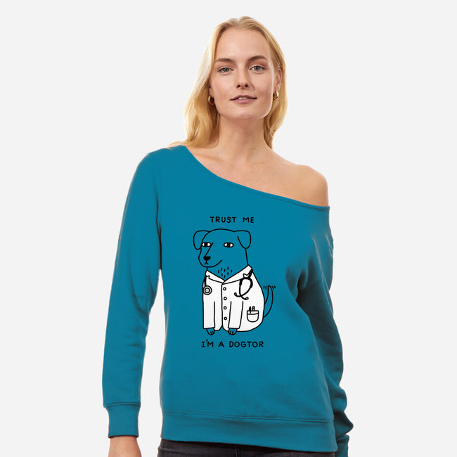 Dogtor-womens off shoulder sweatshirt-Obinsun