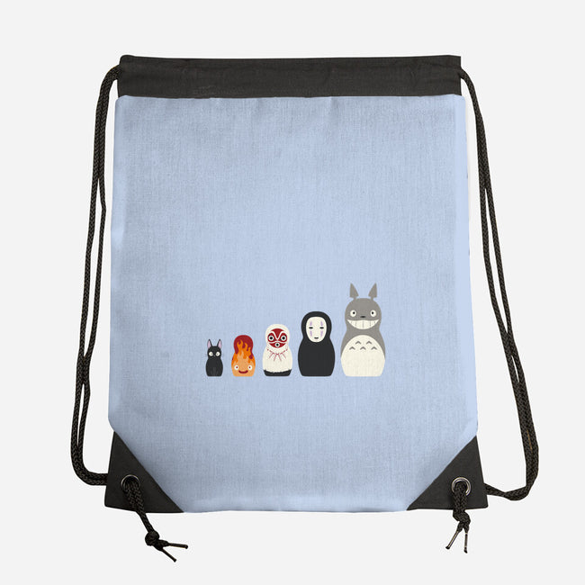 Doll Friends-none drawstring bag-ChocolateRaisinFury