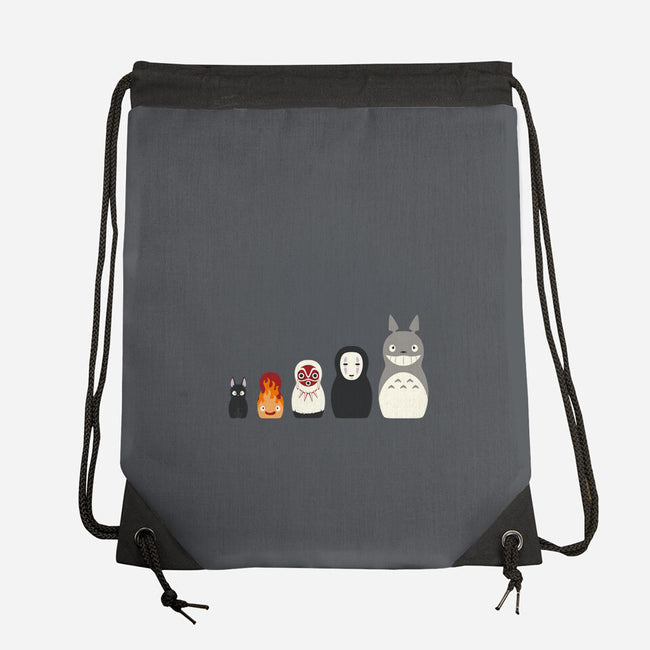 Doll Friends-none drawstring bag-ChocolateRaisinFury
