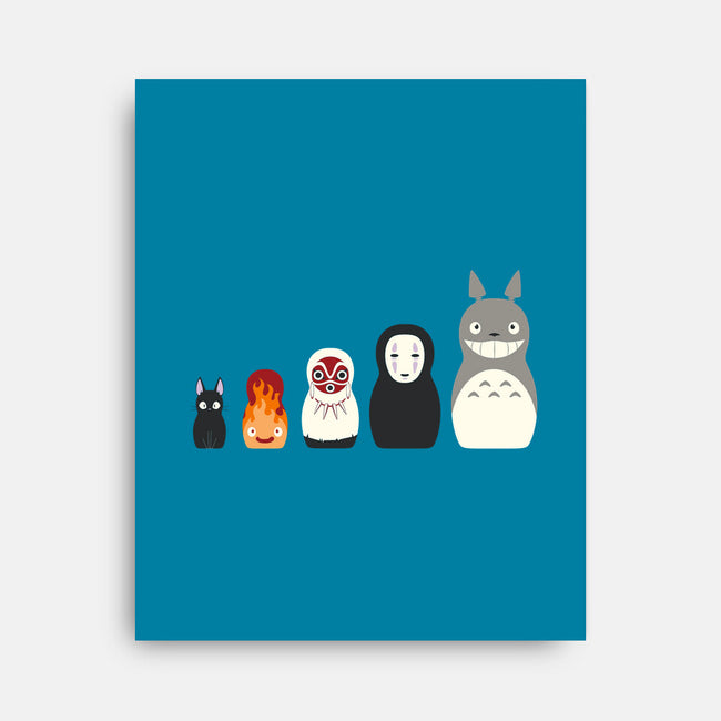Doll Friends-none stretched canvas-ChocolateRaisinFury