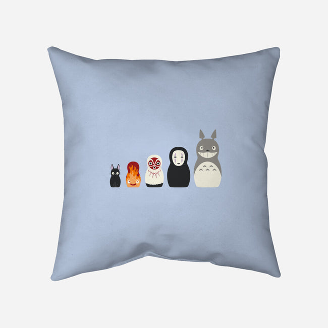 Doll Friends-none removable cover w insert throw pillow-ChocolateRaisinFury