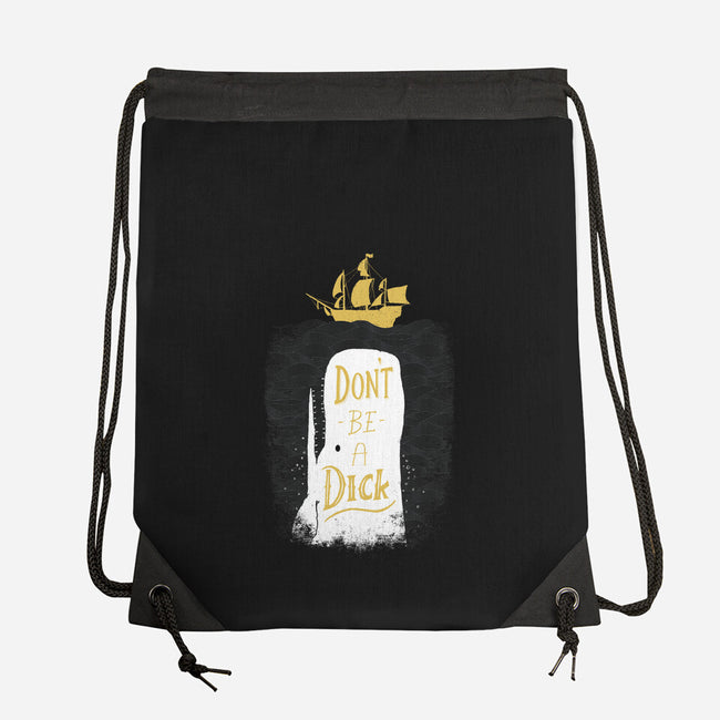 Don't Be a Dick-none drawstring bag-DinoMike