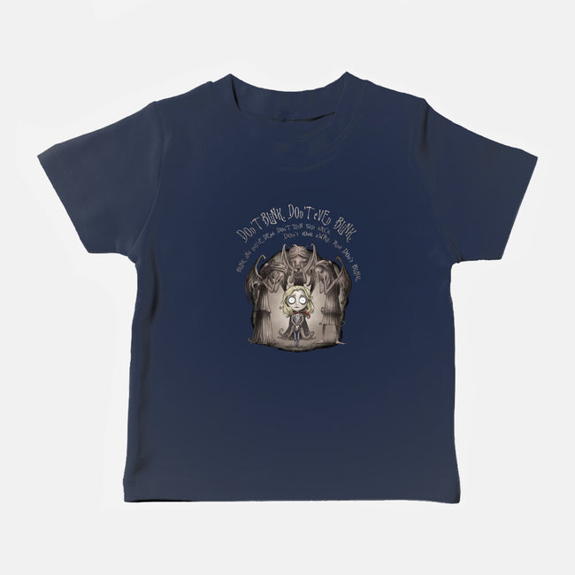 Don't Blink. Don't Even Blink.-baby basic tee-saqman