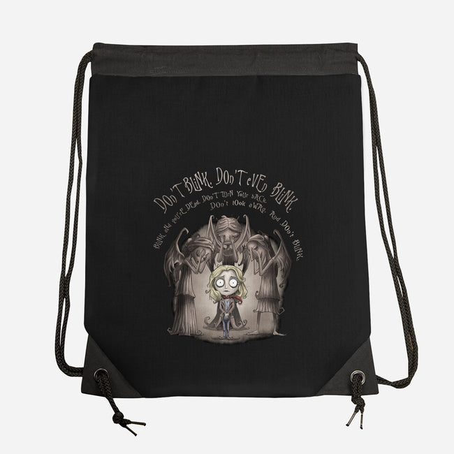 Don't Blink. Don't Even Blink.-none drawstring bag-saqman