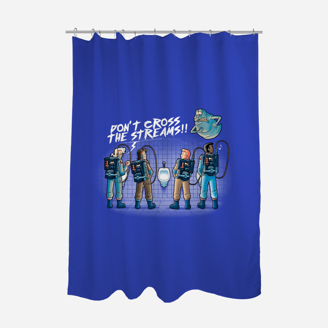 Don't Cross The Streams-none polyester shower curtain-trheewood