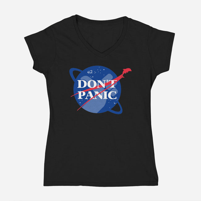 Don't Panic-womens v-neck tee-Manoss1995