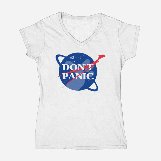 Don't Panic-womens v-neck tee-Manoss1995