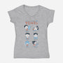 Don't Panic And Carry A Towel-womens v-neck tee-queenmob