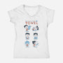Don't Panic And Carry A Towel-womens v-neck tee-queenmob