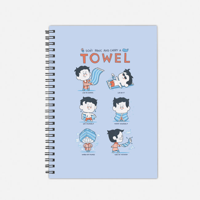 Don't Panic And Carry A Towel-none dot grid notebook-queenmob