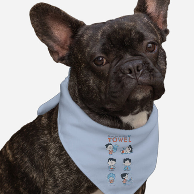 Don't Panic And Carry A Towel-dog bandana pet collar-queenmob