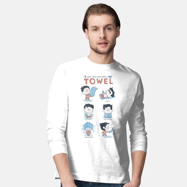 Don't Panic And Carry A Towel-mens long sleeved tee-queenmob
