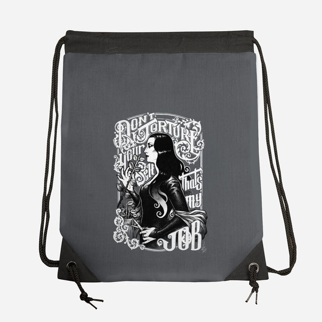 Don't Torture Yourself-none drawstring bag-MedusaD