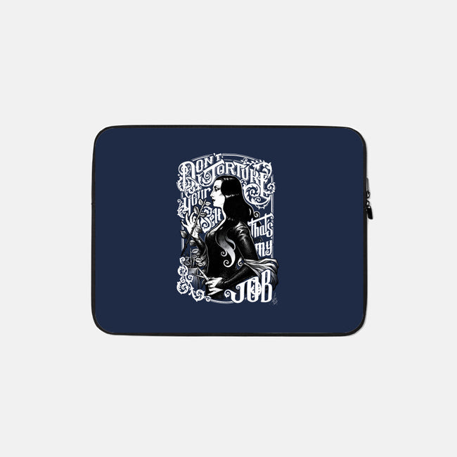 Don't Torture Yourself-none zippered laptop sleeve-MedusaD