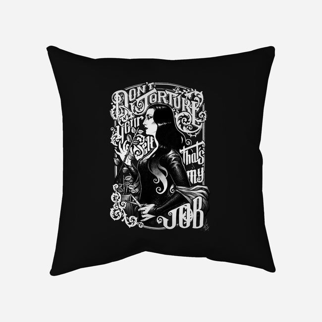 Don't Torture Yourself-none removable cover throw pillow-MedusaD