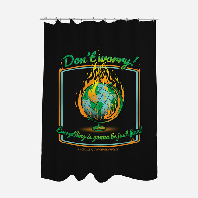 Don't Worry!-none polyester shower curtain-tobefonseca