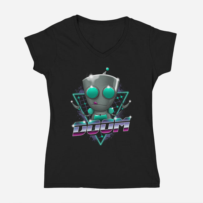Doom!-womens v-neck tee-vp021