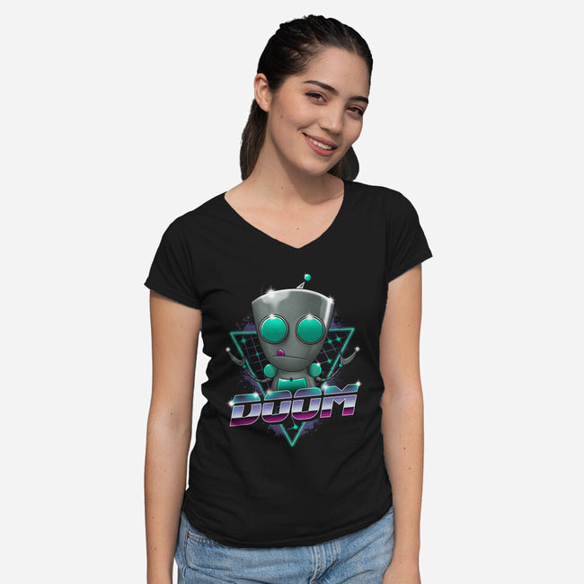 Doom!-womens v-neck tee-vp021