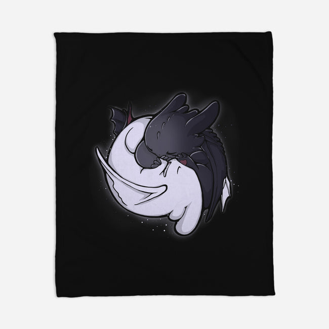 Dragon Tao-none fleece blanket-xMorfina