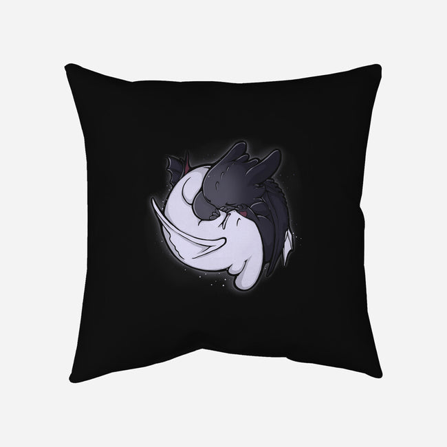 Dragon Tao-none removable cover w insert throw pillow-xMorfina