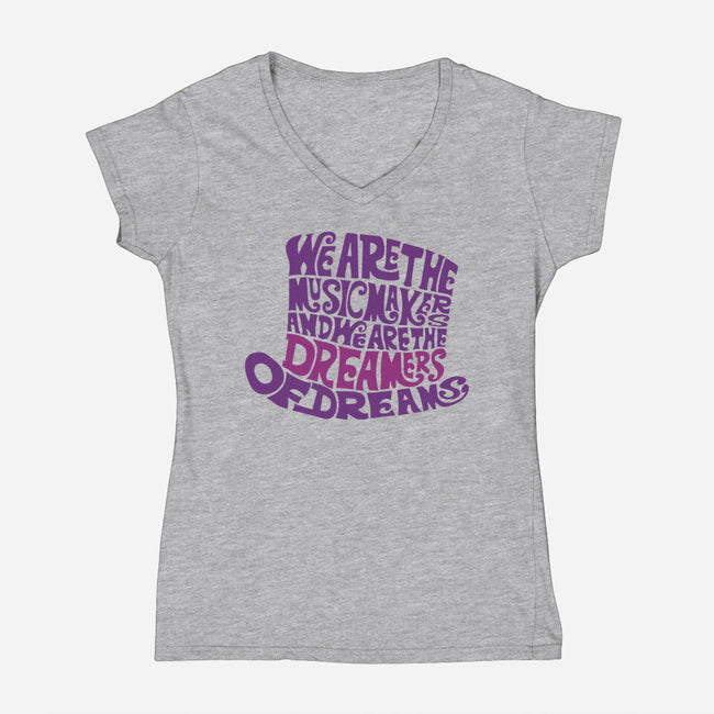 Dreamer of Dreams-womens v-neck tee-joefixit2