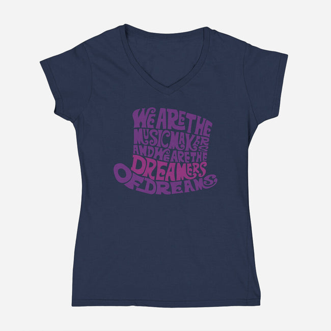 Dreamer of Dreams-womens v-neck tee-joefixit2