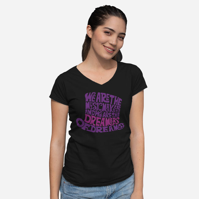 Dreamer of Dreams-womens v-neck tee-joefixit2