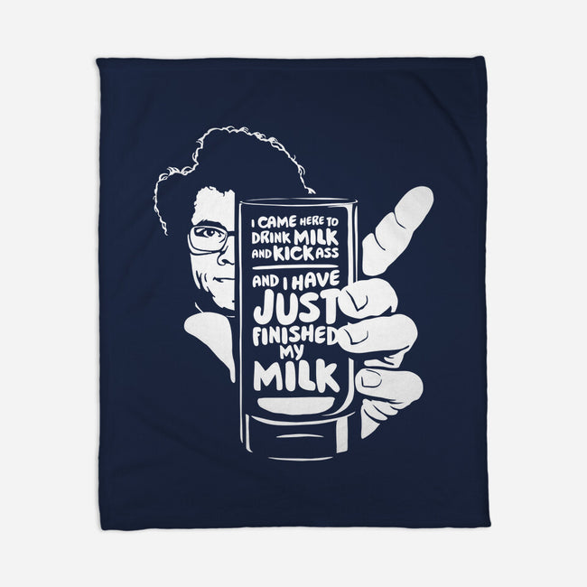 Drink Milk and Kick Ass-none fleece blanket-butcherbilly