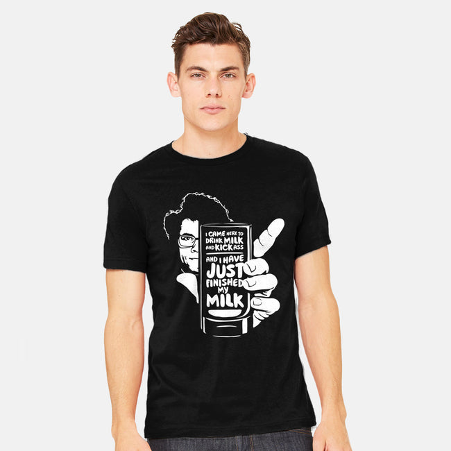 Drink Milk and Kick Ass-mens heavyweight tee-butcherbilly