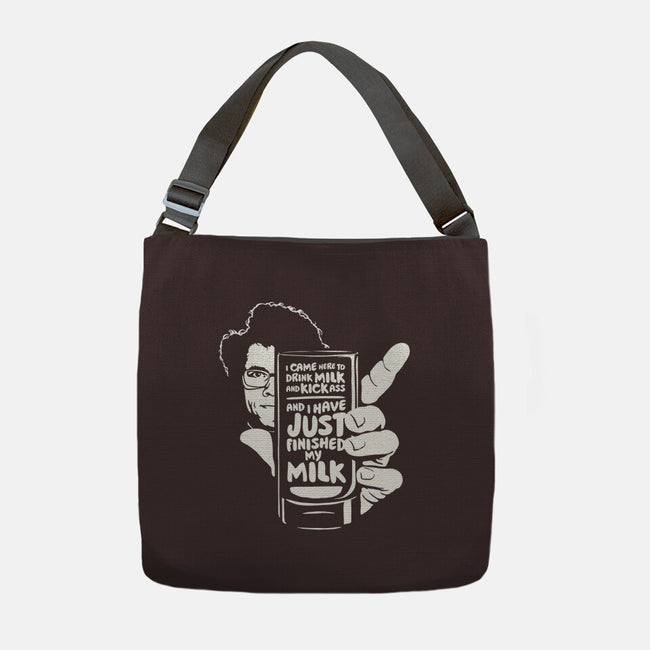 Drink Milk and Kick Ass-none adjustable tote-butcherbilly