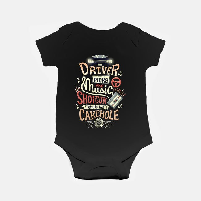 Driver Picks the Music-baby basic onesie-risarodil