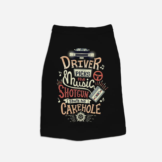 Driver Picks the Music-dog basic pet tank-risarodil