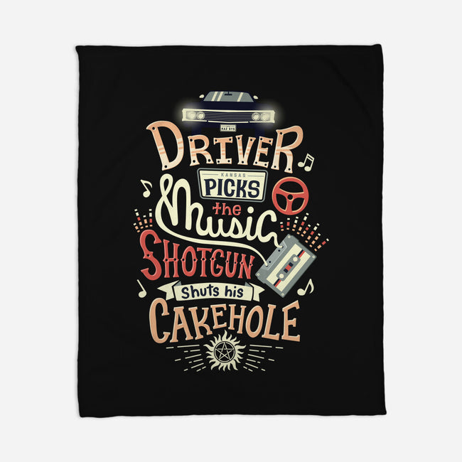 Driver Picks the Music-none fleece blanket-risarodil