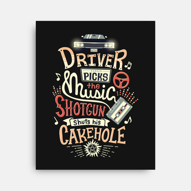 Driver Picks the Music-none stretched canvas-risarodil