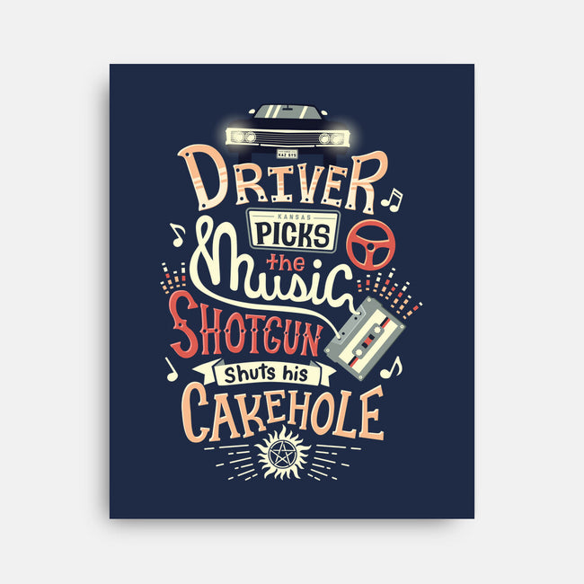 Driver Picks the Music-none stretched canvas-risarodil