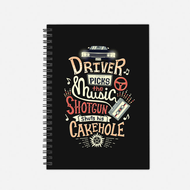 Driver Picks the Music-none dot grid notebook-risarodil