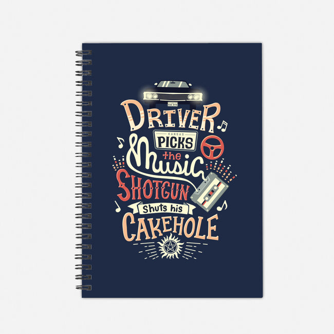 Driver Picks the Music-none dot grid notebook-risarodil
