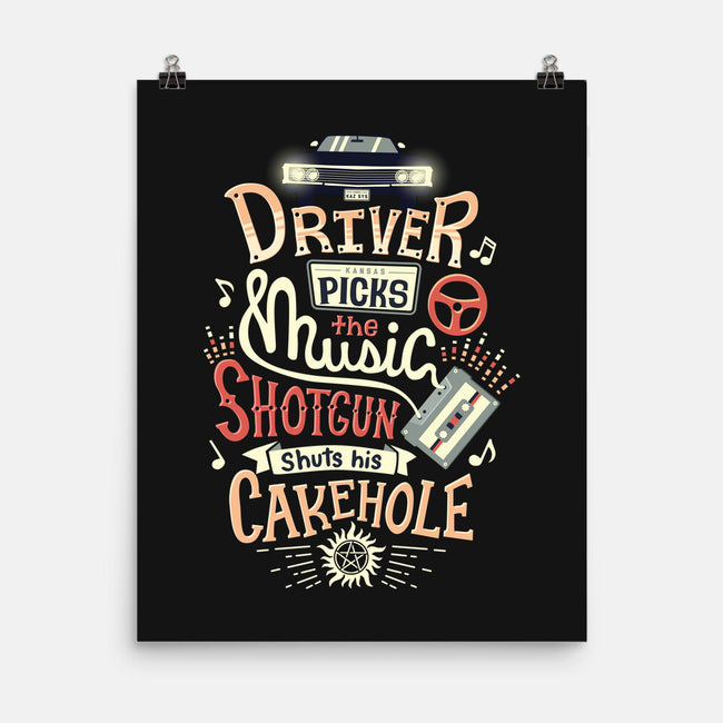 Driver Picks the Music-none matte poster-risarodil