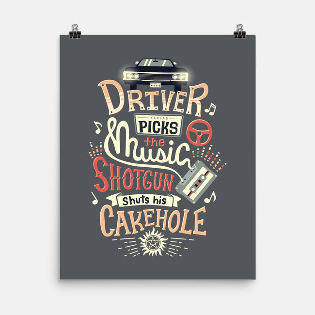 Driver Picks the Music-none matte poster-risarodil