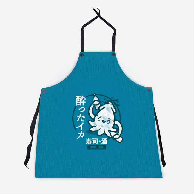 Drunken Squid Sushi-unisex kitchen apron-Beware_1984