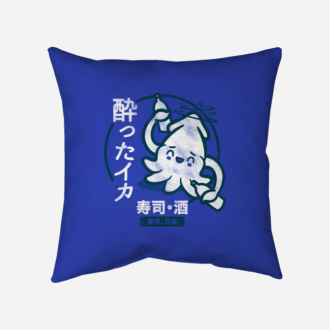 Drunken Squid Sushi-none removable cover throw pillow-Beware_1984