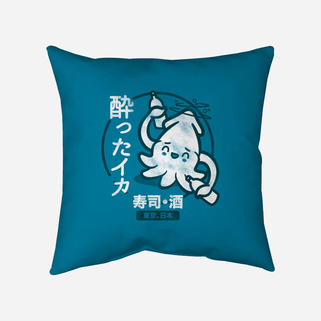 Drunken Squid Sushi-none removable cover throw pillow-Beware_1984