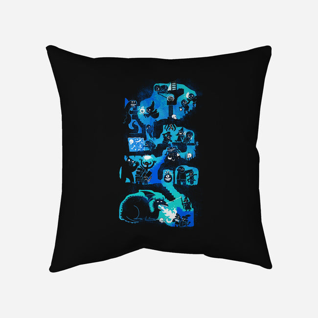 Dungeon Crawlers-none removable cover w insert throw pillow-queenmob