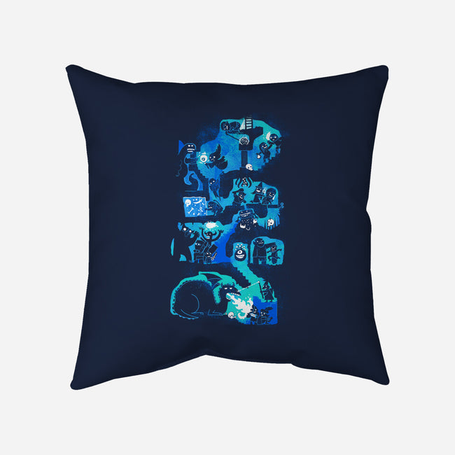 Dungeon Crawlers-none removable cover w insert throw pillow-queenmob