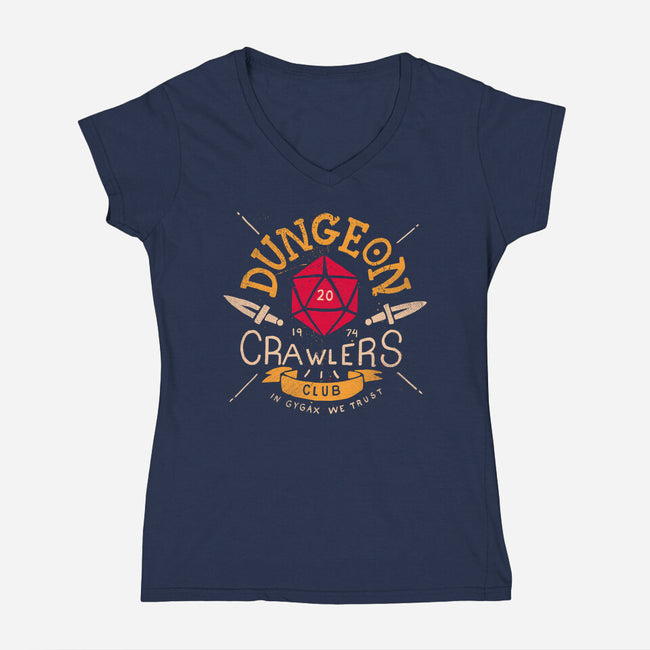 Dungeon Crawlers Club-womens v-neck tee-Azafran