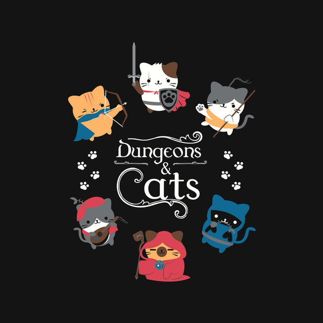 Dungeons & Cats-none non-removable cover w insert throw pillow-Domii