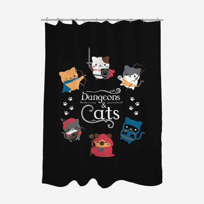 Dungeons & Cats-none polyester shower curtain-Domii