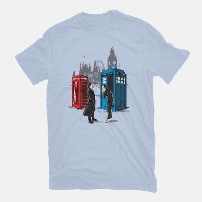 Cabins Collide-womens basic tee-Adams Pinto