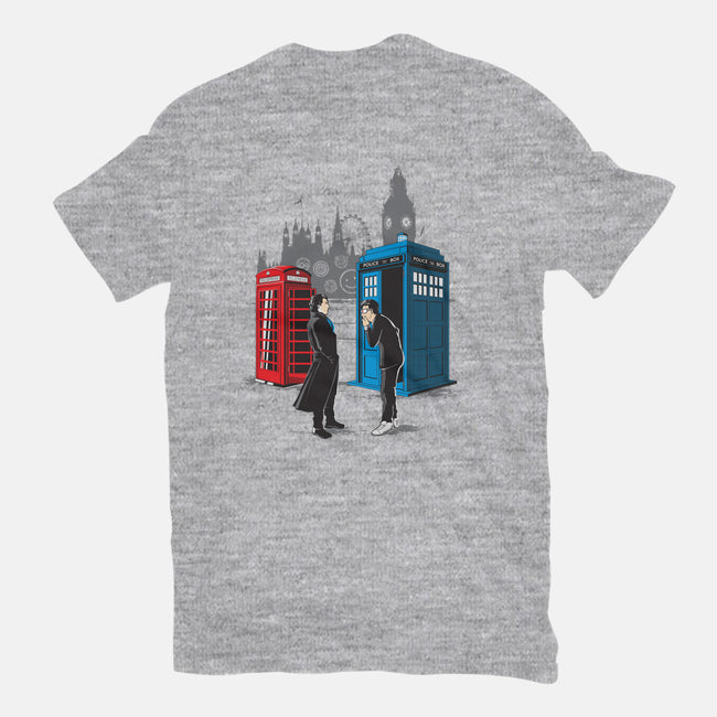 Cabins Collide-womens fitted tee-Adams Pinto